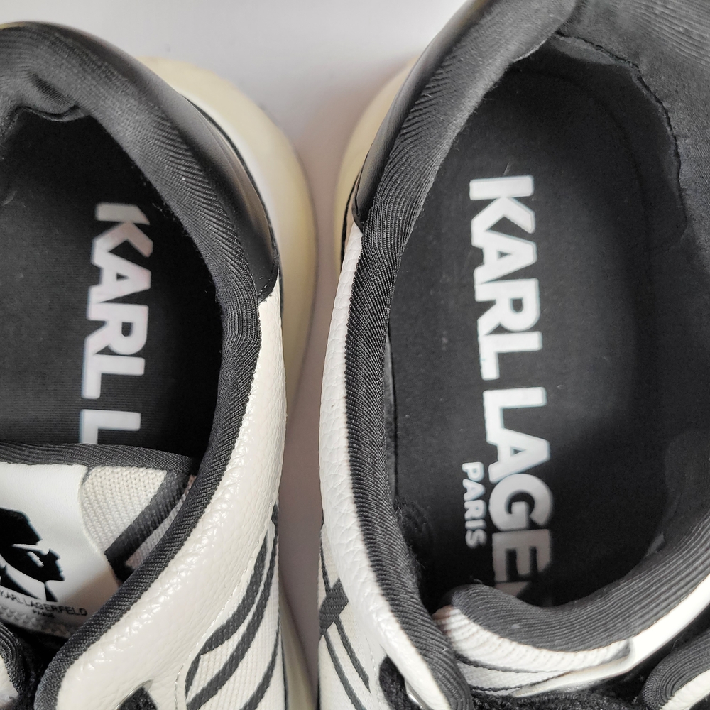 Karl Lagerfeld Black and Cream Sneakers - Picture 6 of 8